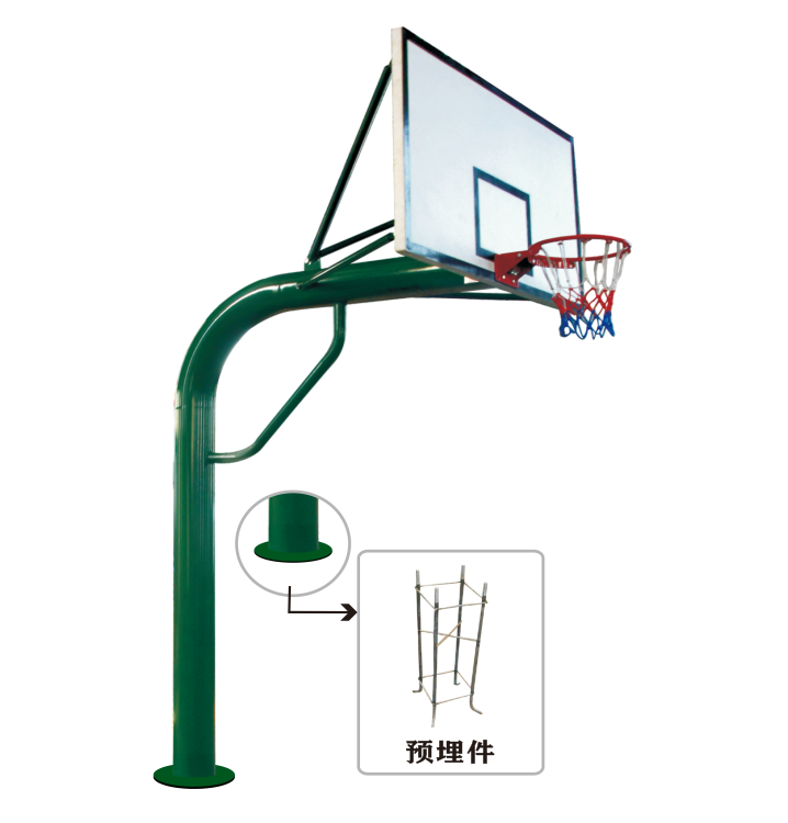 HQ-A08C 圆管预埋篮球架