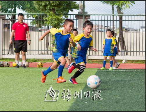 梅县区校园足球青训复课，小伙伴重回球场开心踢球